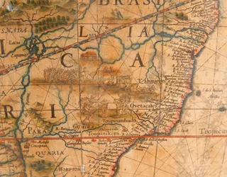 Stort par biblioteksglober, det jordiska 1645/48, det himmelska efter c.1630
