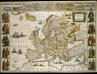 Karta över Europa. (gravyr