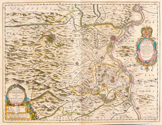 Orange och Avignon, i "Theatrum Orbis Terrarum, sive Atlas Novus" av Willem Blaeu, Amsterdam