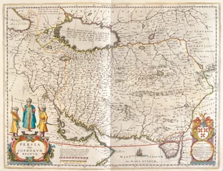 Persiska riket, i "Theatrum Orbis Terrarum, sive Atlas Novus" av Willem Blaeu, Amsterdam