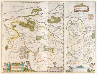 Quercy och Pyrenéerna - Mirebeaux, i "Theatrum Orbis Terrarum, sive Atlas Novus" av Willem Blaeu, Amsterdam