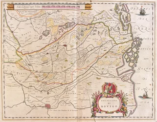 Rovigo, Italien, i "Theatrum Orbis Terrarum, sive Atlas Novus" av Willem Blaeu, Amsterdam