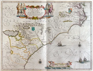 Sydost, i "Theatrum Orbis Terrarum, sive Atlas Novus" av Willem Blaeu, Amsterdam