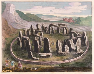 Stonehenge, i "Theatrum Orbis Terrarum, sive Atlas Novus" av Willem Blaeu, Amsterdam