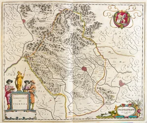 Vicenza, Italien, i "Theatrum Orbis Terrarum, sive Atlas Novus" av Willem Blaeu, Amsterdam