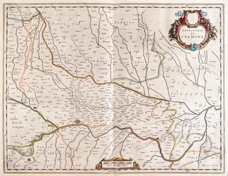 staden Cremona, Italien, i "Theatrum Orbis Terrarum, sive Atlas Novus" av Willem Blaeu, Amsterdam