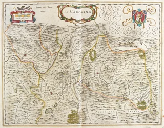il Cadore (veneto) Italien, i "Theatrum Orbis Terrarum, sive Atlas Novus" av Willem Blaeu, Amsterdam