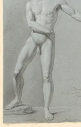 Stående manlig nakenstudie, sedd framifrån (3:e pris 1810)