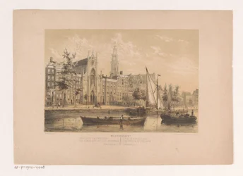 Keizersgracht med Onze-Lieve-Vrouwekerk i Amsterdam