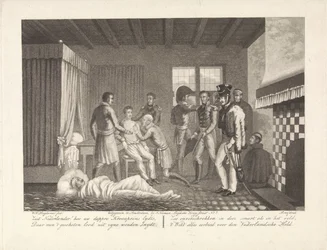 Prins av Orange efter sitt sår under medicinsk behandling på fältsjukhuset, 1815