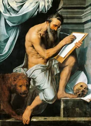 St. Hieronymus (olja på ekpanel)