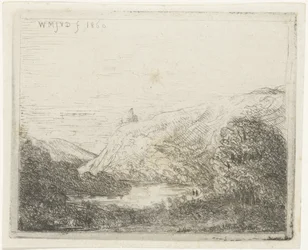 Berglandskap med floden