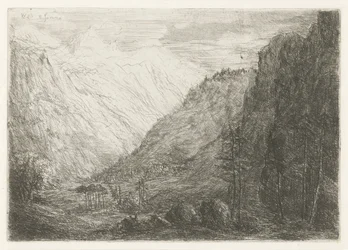 Utsikt över bergsdalen