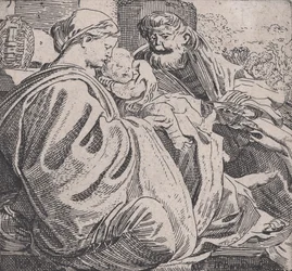 Den heliga familjen vilar, ca. 1615.