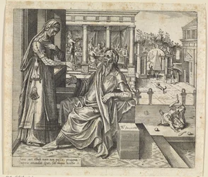 Sara ber Abraham att skicka iväg Hagar och Ismael Hagars och Ismaels historia (serietitel)