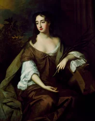 A Lady as St. Catherine (olja på duk)
