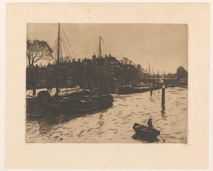Utsikt över Leuvehaven i Rotterdam