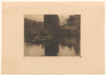 Vy över övertagandet vid Montelbaanstoren i Amsterdam