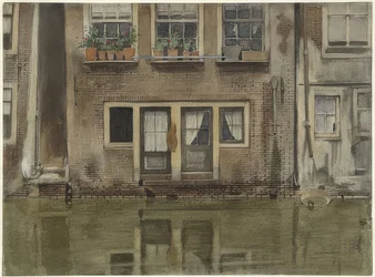 Haus an einer Gracht i Amsterdam (Hus på en kanal i Amsterdam)