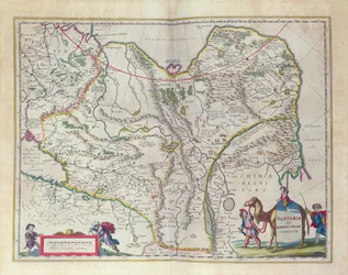 Karta över Sibirien och Kina från Le Theatre du Monde eller New Atlas, 1645