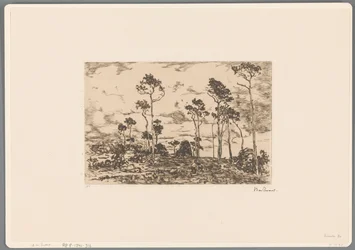 Landskap med kala träd och vedhuggare Laddar coppice (originaltitel)