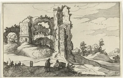 Ruin med en grind Romerska ruiner och kustlandskap (serie 1) (serietitel)