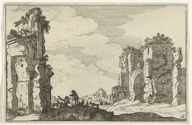 Ruin av Caracalla-baden Romerska ruiner och kustlandskap (serie 1) (serietitel)