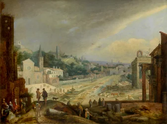 Utsikt över Campo Vaccino i Rom