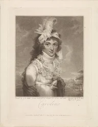 Porträtt av Caroline Amalia Elisabeth av Brunswick-Wolfenbüttel