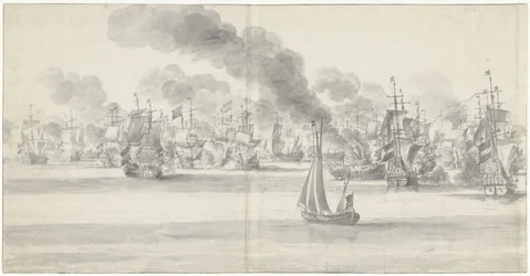 Slaget vid Katwijk (vänster sida), 1653