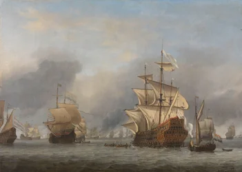Tillfångatagandet av den kungliga prinsen Tillfångatagandet av det engelska amiralskeppet "Royal Prince" 13 juni 1666 under fyradagarsslaget, 11-14 juni 1666: avsnitt från det andra anglo-holländska kriget (1665-67)