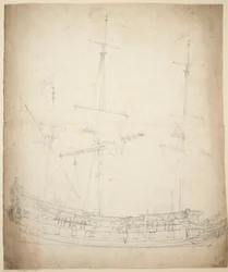 Porträtt av "Vrede" (), ca 1661 (offset, grafit)