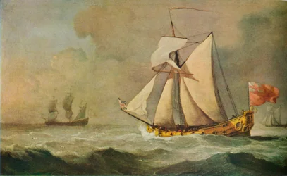 Cleveland Yacht at Sea in a Fresh Breeze, 1678