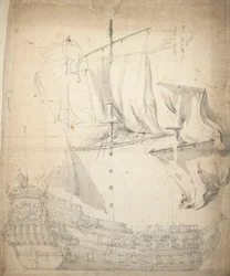 Porträtt av "Kampveere" (), ca 1664 (offset, grafit, grå lav)