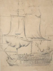 Porträtt av en engelsk tredjestatsman, ca 1685 (grafit, grå lav)