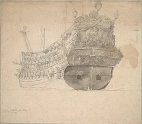Porträtt av "Schieland", ca 1666 (grafit, grå tvätt)