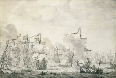 Slaget vid Öresund, 29 oktober - 8 november 1658, ca 1660 (oljemålning)