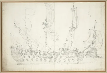 "Duchess" i en lätt bris, ca 1681 (grafit)