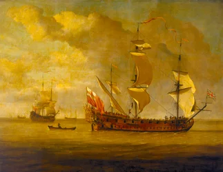 "Charles Galley" i en lätt bris, slutet av 1600-talet (olja på pannå)