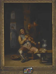 The Revelers (olja på trä)