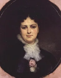 Porträtt av Miss Addison Head of San Francisco (olja på duk)