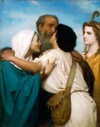 Tobias återkomst av William Adolph Bouguereau (1825-1905)