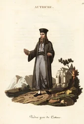 Grekisk-ortodox präst från Kotor i Montenegro