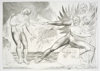 De korrupta tjänstemännens cirkel: Djävlarna som plågar Ciampolo Inferno, Canto XXII, illustration till "Den gudomliga komedin" av Dante Alighieri