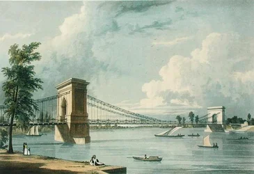 Hängbro, Hammersmith, från Ackermanns 
