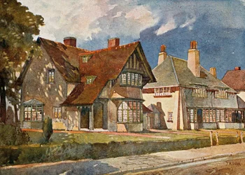 Arbetarhem i Bournville, nära Birmingham