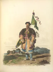 En soldat i sin vanliga klänning