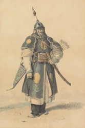 Porträtt av en kinesisk soldat