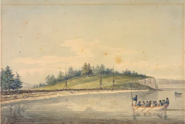 Anmärkningsvärda stödda stolpar, i Port Townsend, Gulf of Georgia