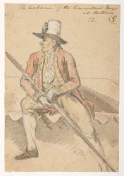 från ett album med 372 teckningar av landskap, kustlinjer, kostymer och vardagsliv gjorda under Lord Macartneys ambassad till Kinas kejsare, mellan 1792 och 1794 (penna och akvarell på papper)